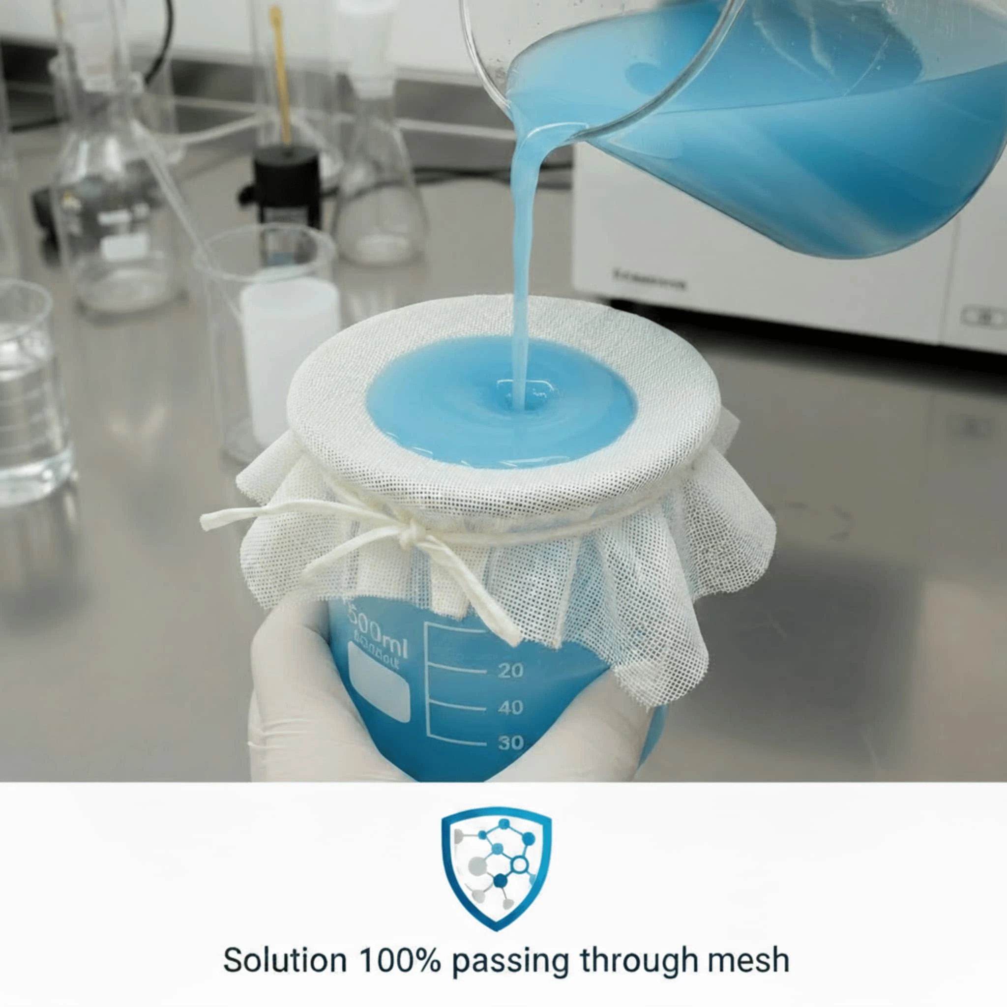 100% filtration guarantee for lump-free tablet coating solutions