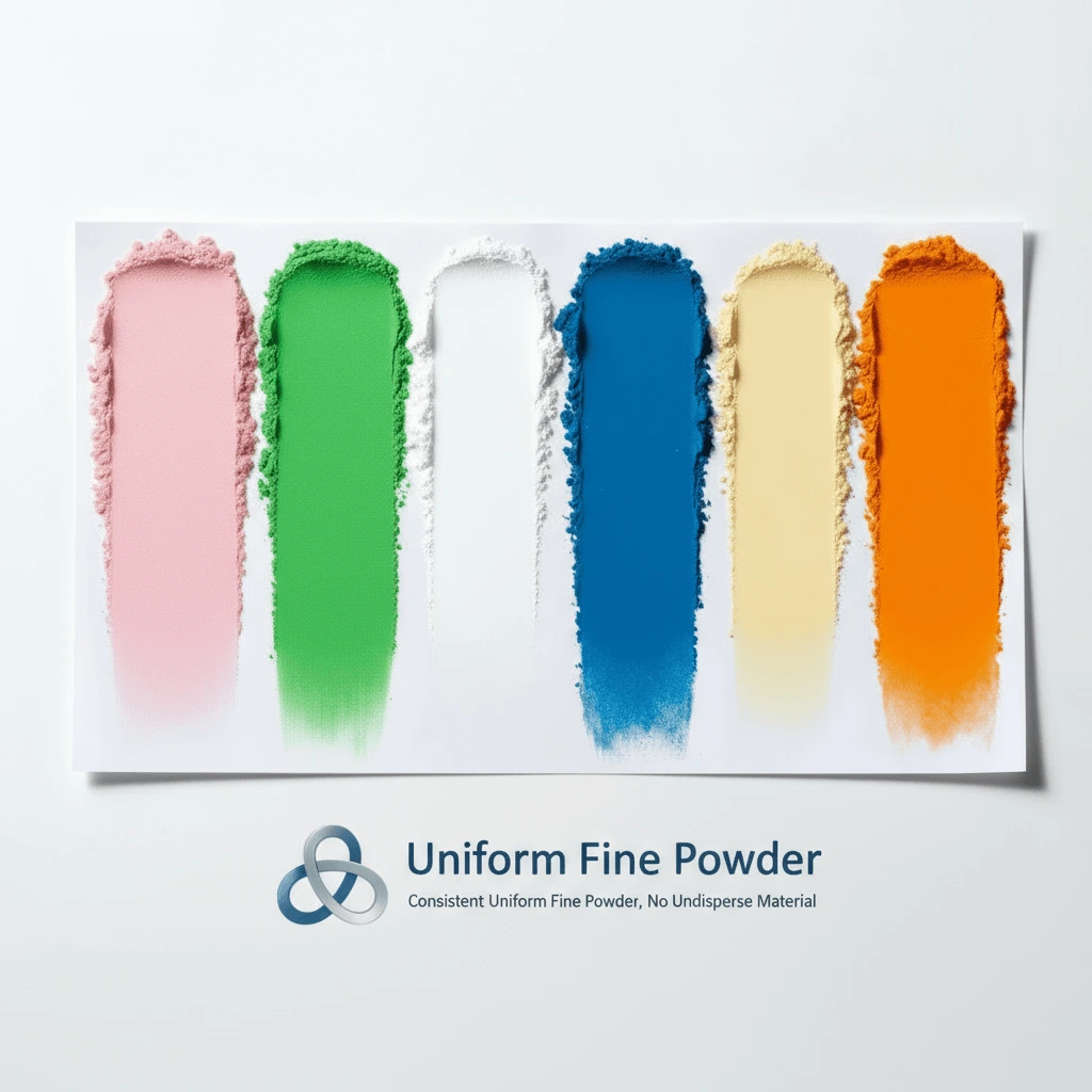 Uniform pharmaceutical coating powder ensuring zero undispersed material